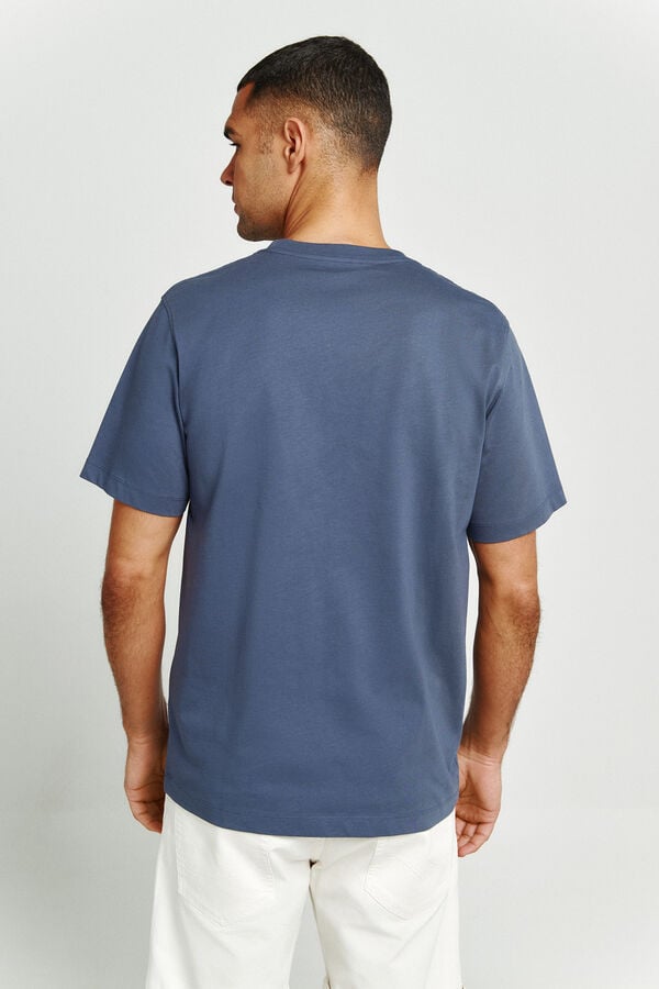 Jack & Jones Camiseta regular fit estampado azul
