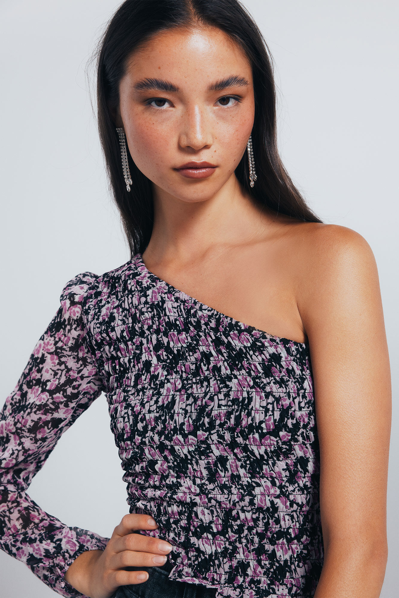 Springfield Blusa asim&eacute;trica smock