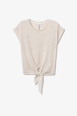 Tiffosi Jersey de punto midi con apliques blanco