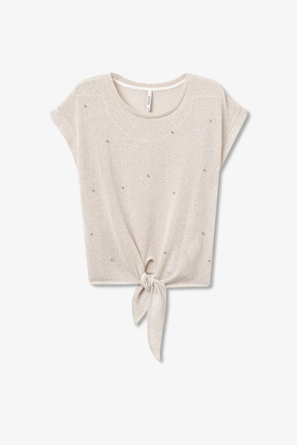 Tiffosi Jersey de punto midi con apliques blanco