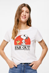 Springfield T-shirt "Far Out" Snoopy branco