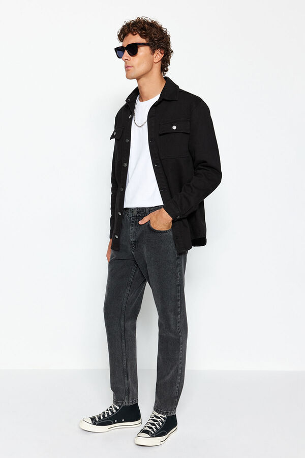 Trendyol Jeans regular de hombre negro