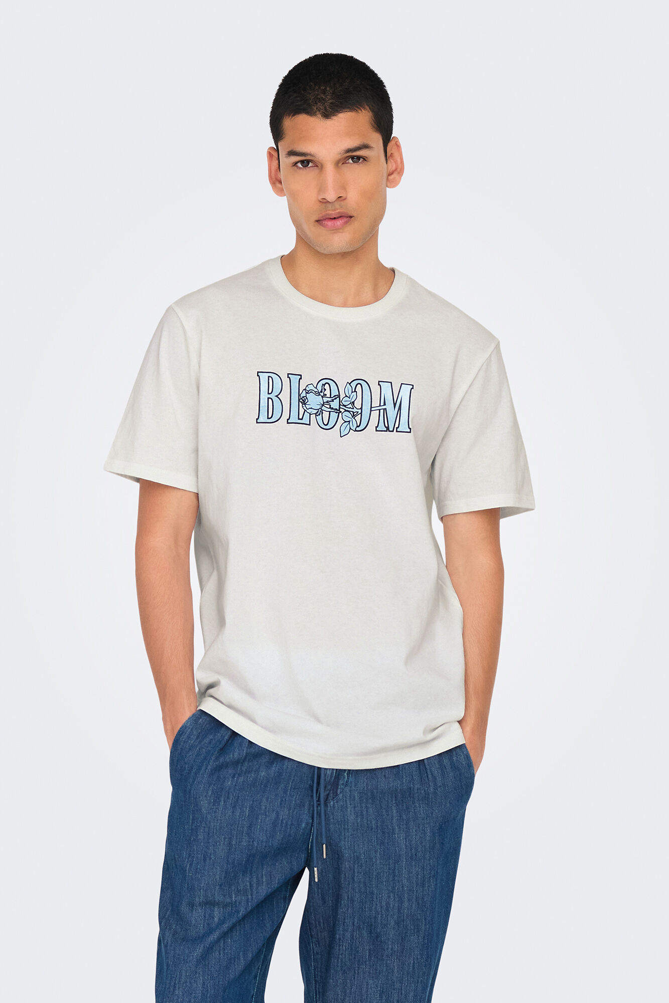 Only & Sons Camiseta masculina de manga curta com regular fit 