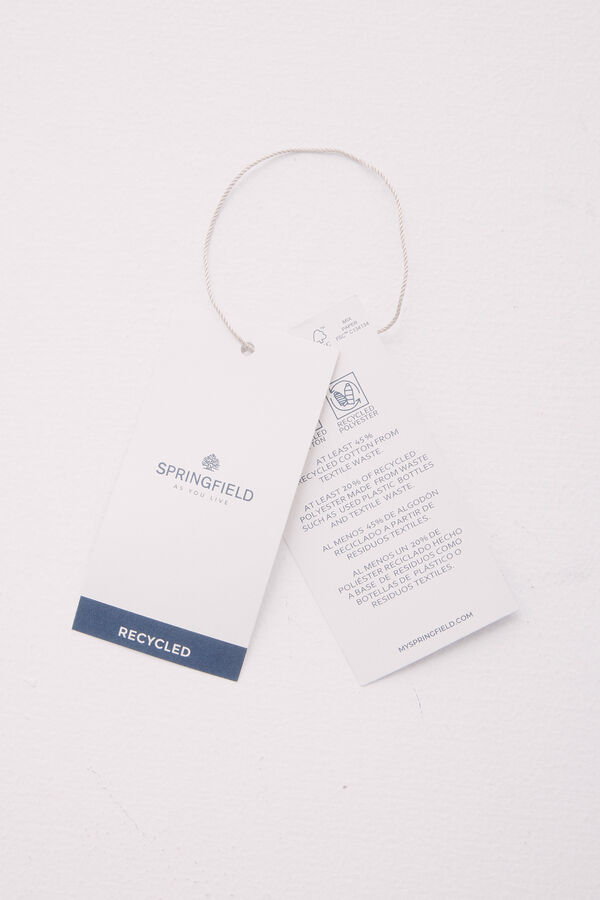 Springfield Jersey riscas manga curta azul