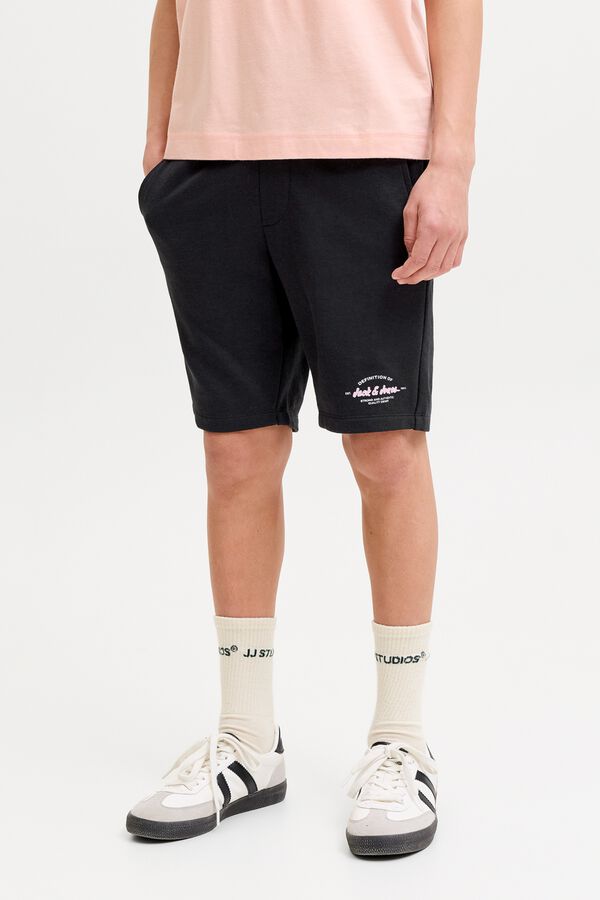 Jack & Jones Junior Cal&ccedil;&otilde;es de felpa regular preto