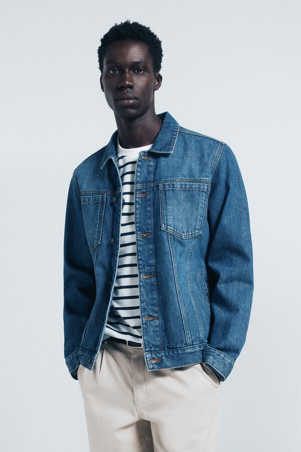 Springfield Blus&atilde;o denim b&aacute;sico azul