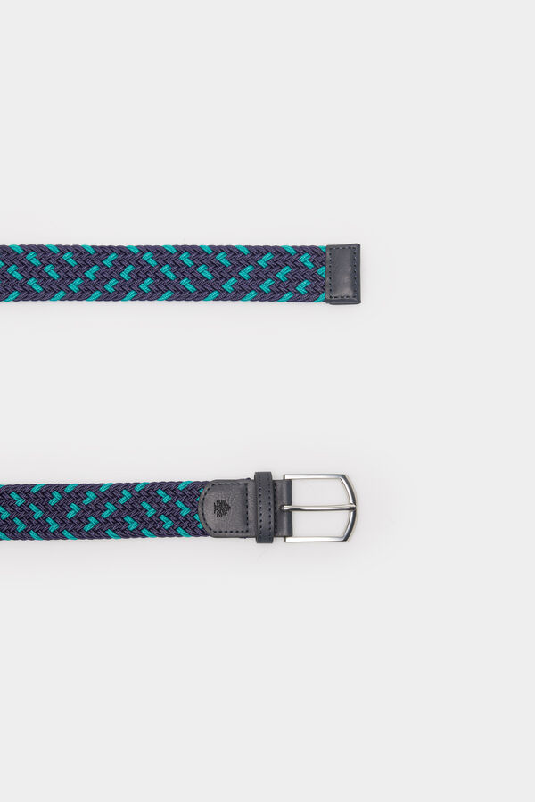 Springfield Cintur&oacute;n trenzado monocolor azul