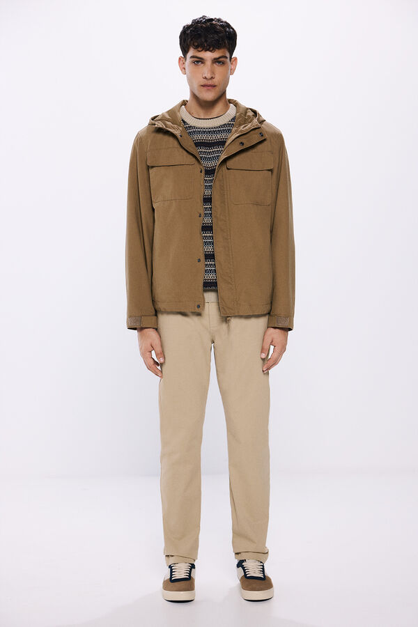 Springfield Parka algod&atilde;o castanho