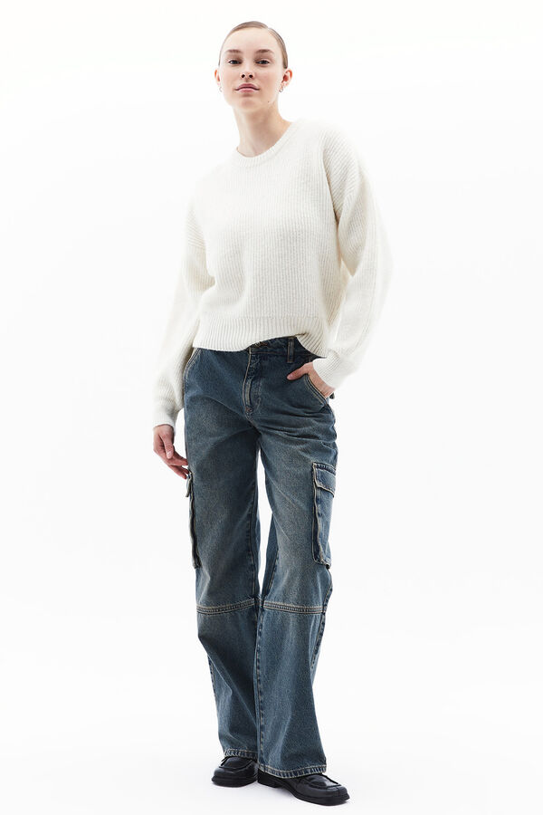 Oxxo Camisola de gola redonda cinzento