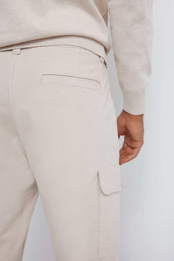 Springfield Pantal&oacute;n cargo comfort fit beige
