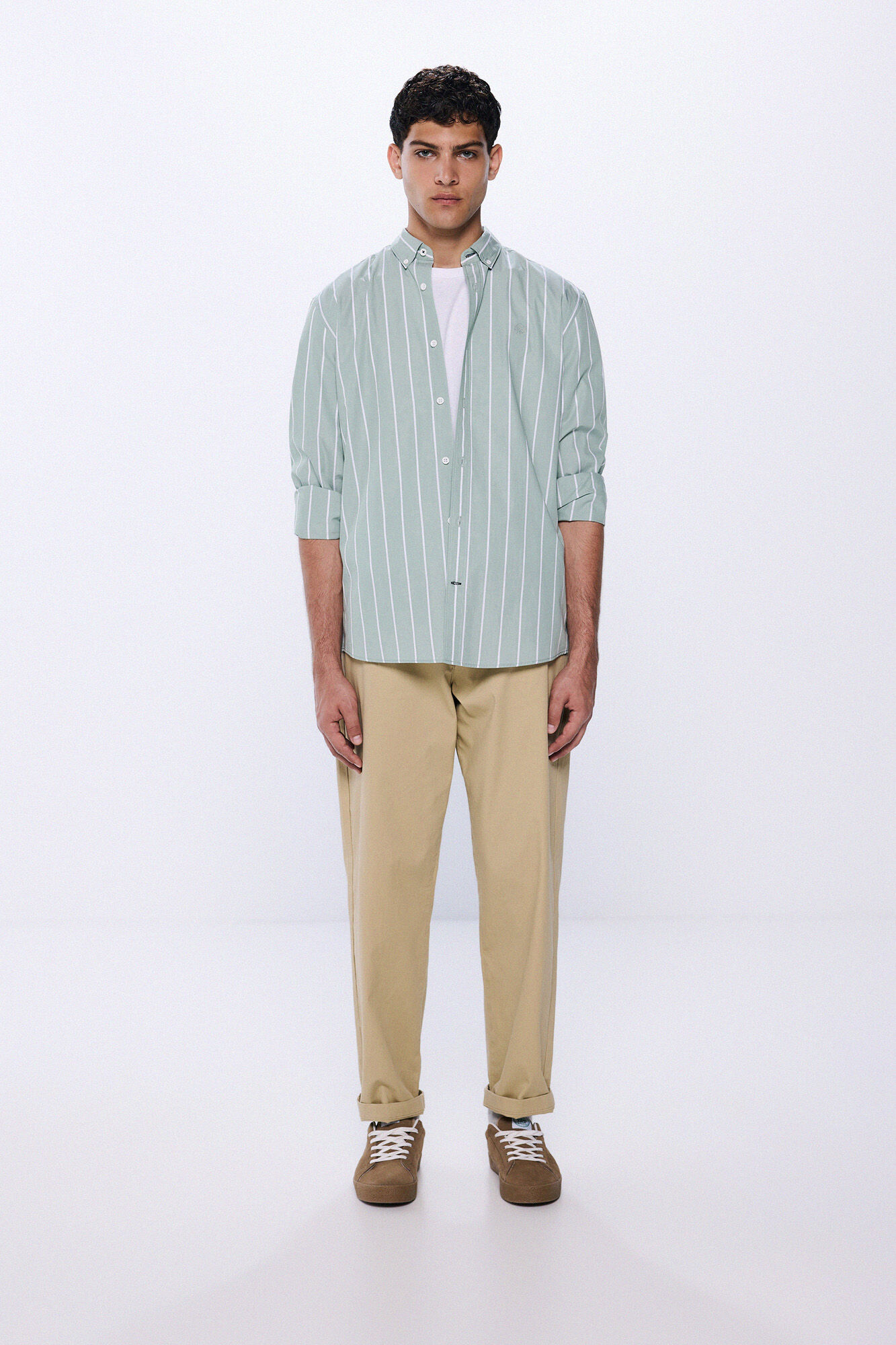 Springfield Camisa popel&iacute;n rayas