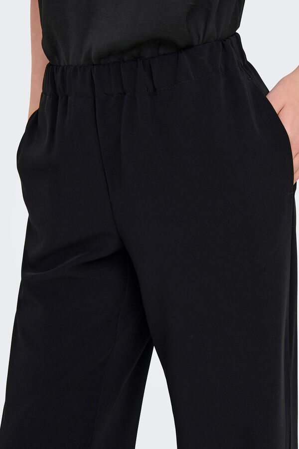 Only Pantal&oacute;n de pata ancha negro