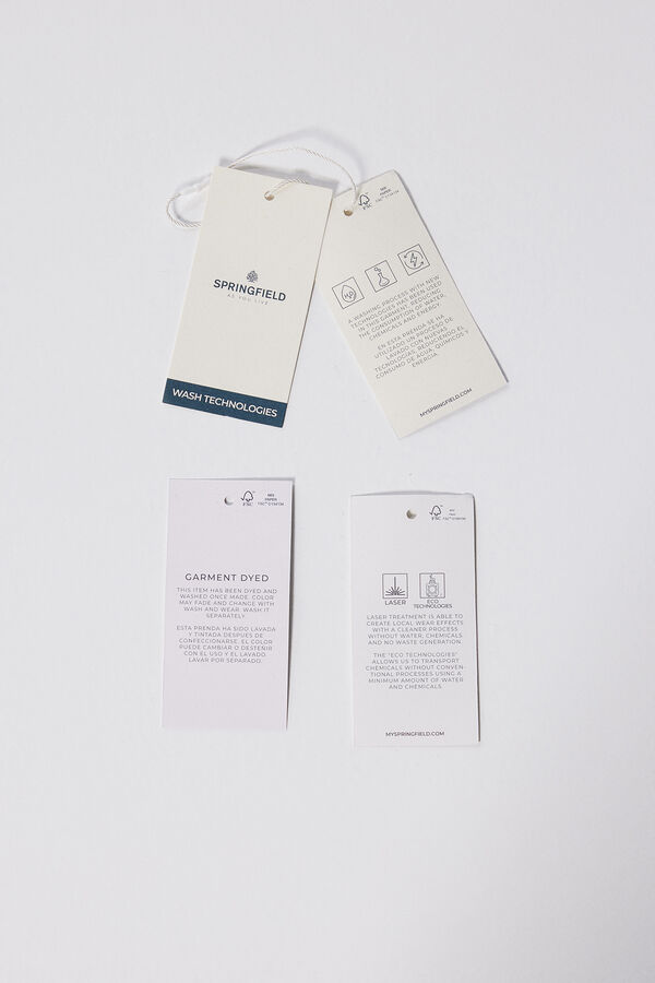 Springfield Pantal&oacute;n color slim fit negro