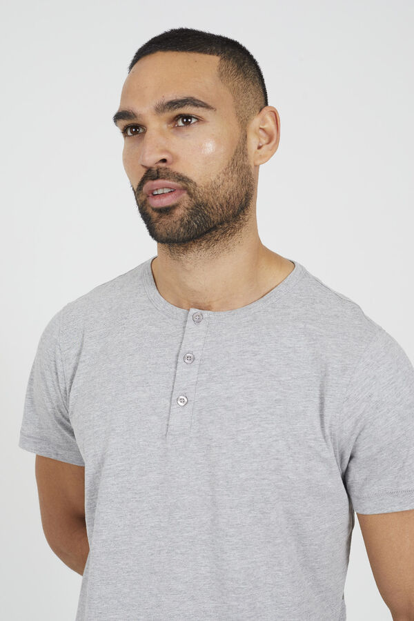 Brave Soul Polo cuello con botones gris