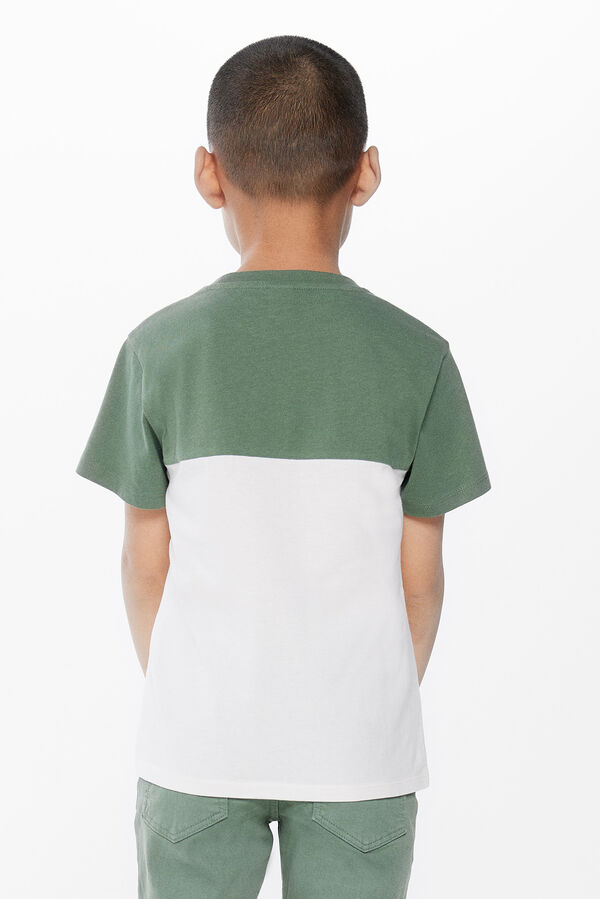 Springfield Kids T-shirt color block bolso menino verde