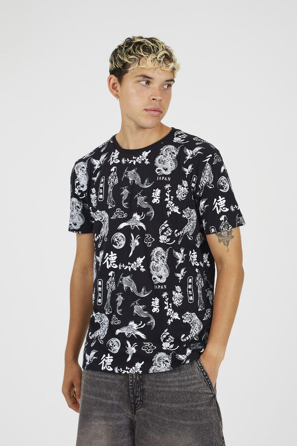 Brave Soul T-shirt estampada com manga curta preto