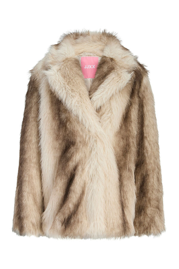 Jack & Jones Sobretudo de pele sint&eacute;tica cinzento