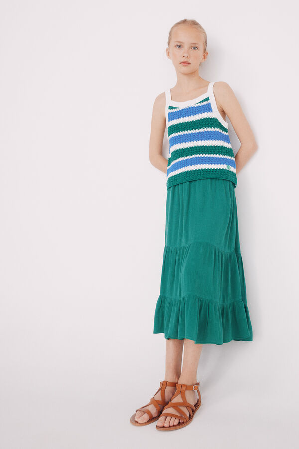 Springfield Kids saia midi para menina verde