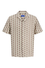 Jack & Jones Camisa regular fit marr&oacute;n