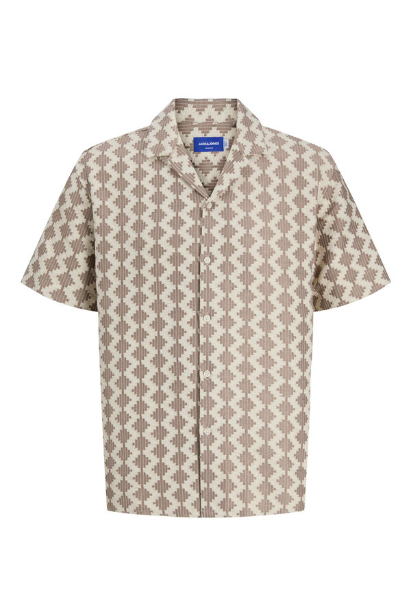 Jack & Jones Camisa regular fit marr&oacute;n