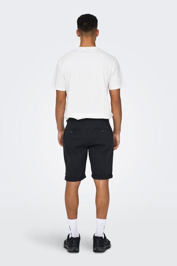 Only & Sons Bermuda estilo chino azul