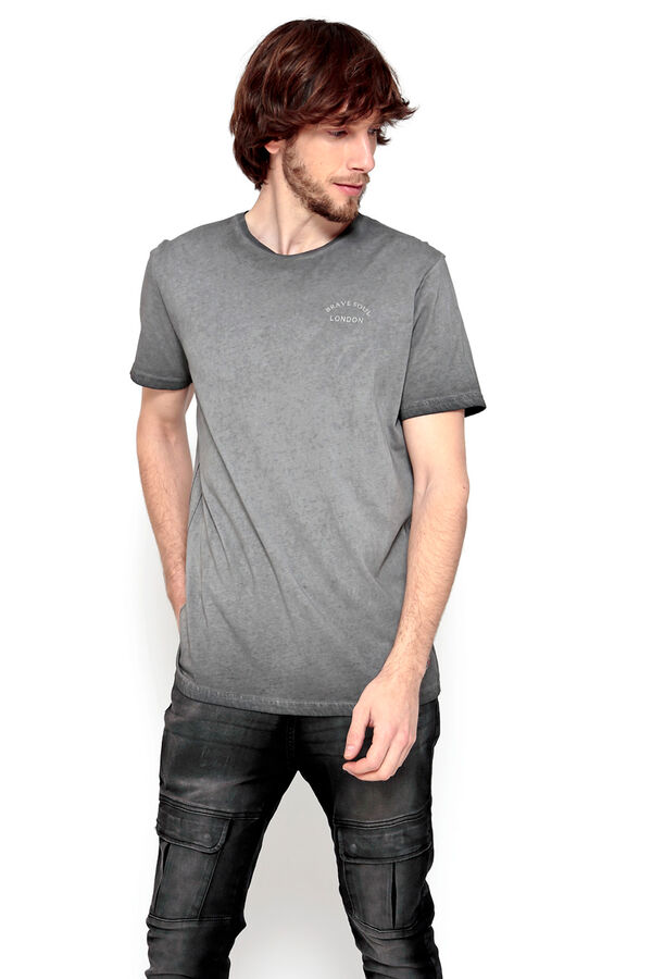 Springfield Camiseta manga corta estampado gris oscuro