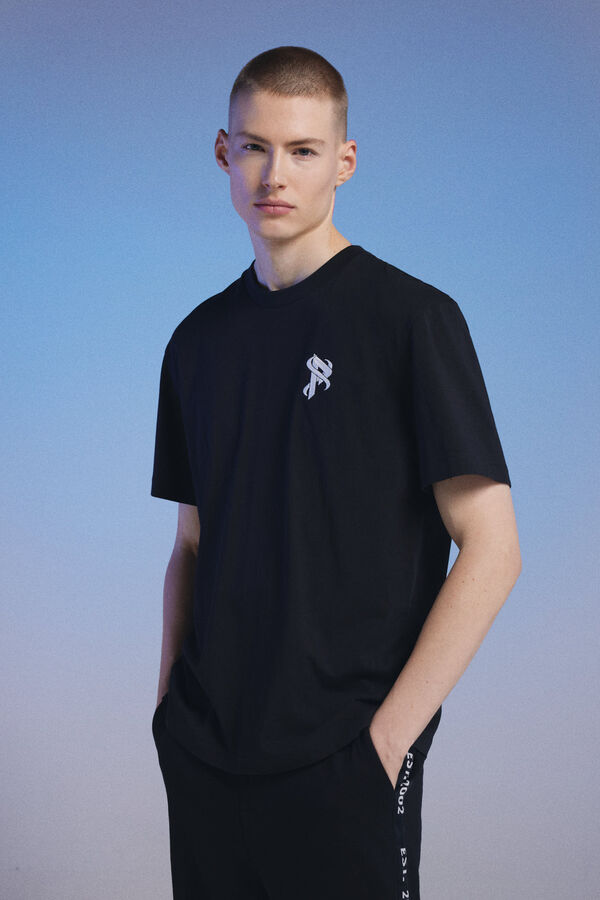 Springfield Camiseta cinta jacquard Pedri x Springfield negro