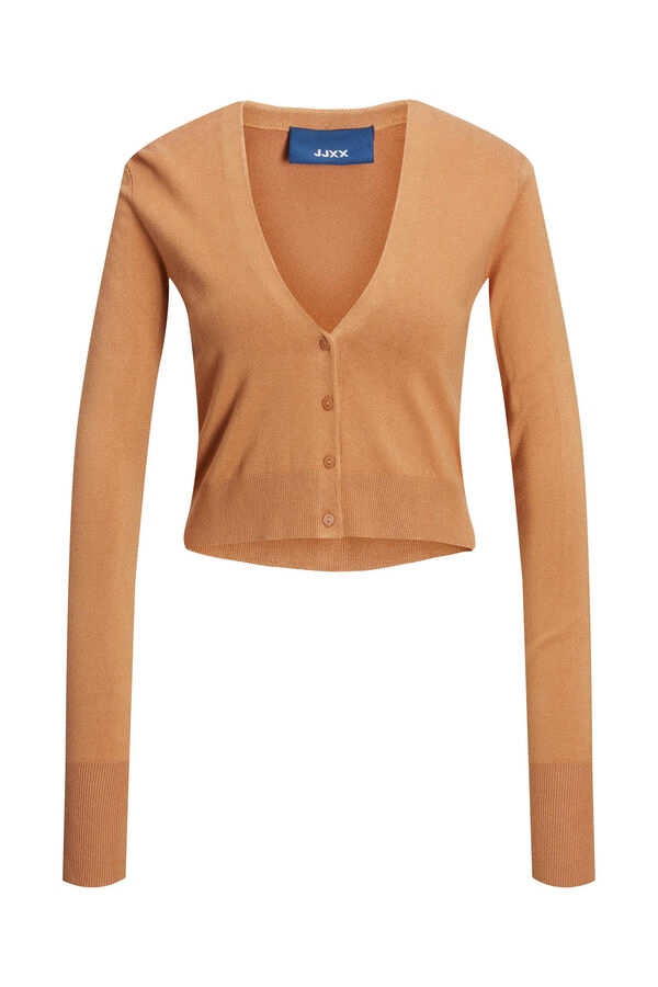 Jack & Jones Cardigan crop de malha fina cru
