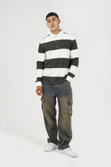 Brave Soul Sudadera cuello polo verde