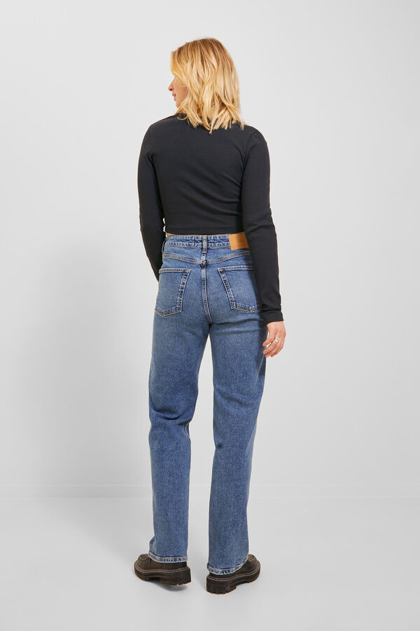 Jack & Jones Top de manga larga y escote cuadrado de mujer negro