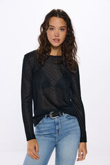 Springfield Camiseta com estrutura geom&eacute;trica preto