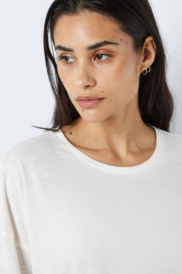 Noisy May T-shirt comprida manga comprida branco