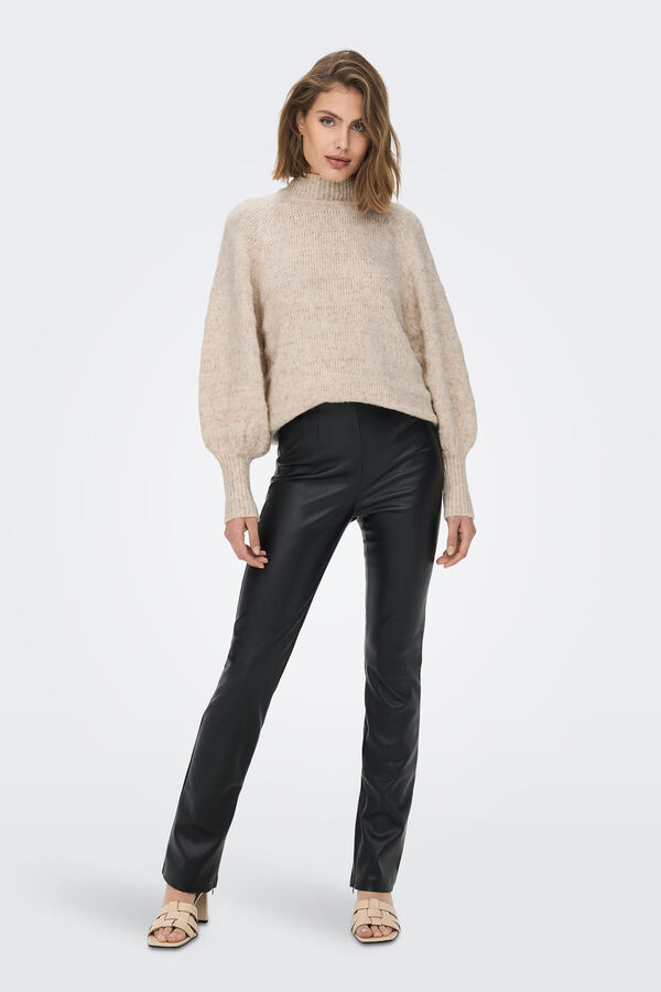 Only Camisola de malha gola alta cinzento