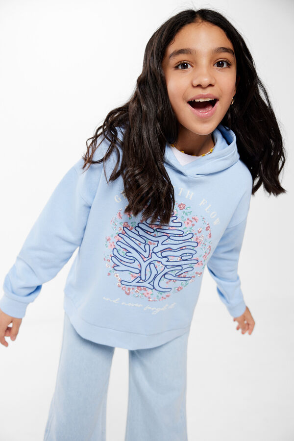 Springfield Kids Sweatshirt capuz &aacute;rvore menina azul