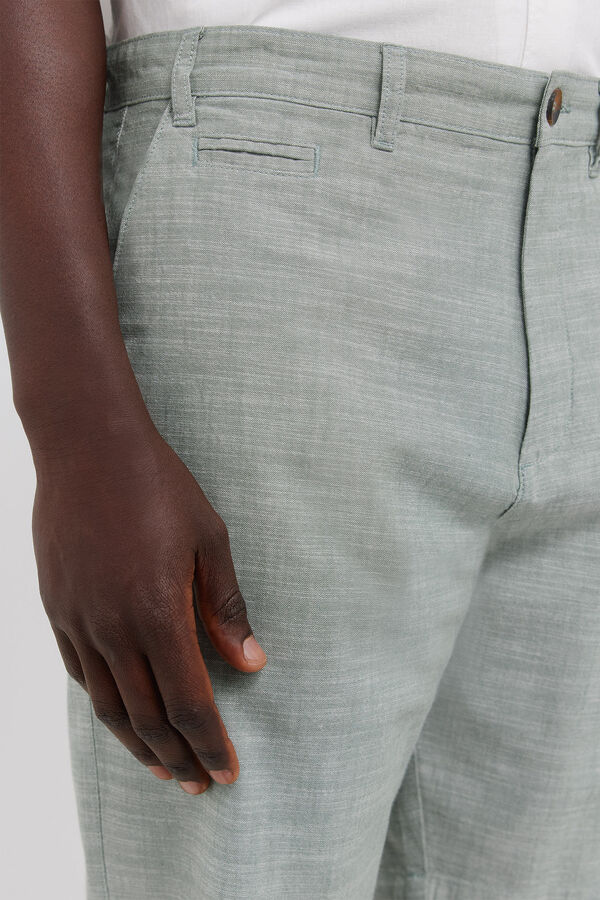 Springfield Bermuda chambray comfort slim fit verde