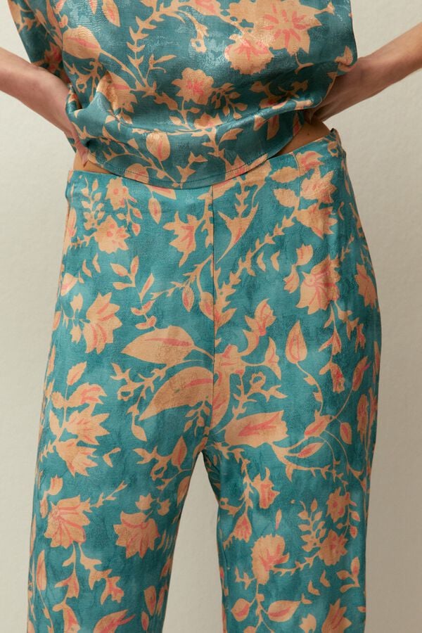 Systemaction Pantal&oacute;n estampado floral estampado