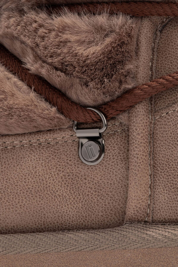 D. Franklin Botines Nordic bajos con forro de pelo interior tostado