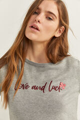 Springfield Camisola "Love and Luck" cinza