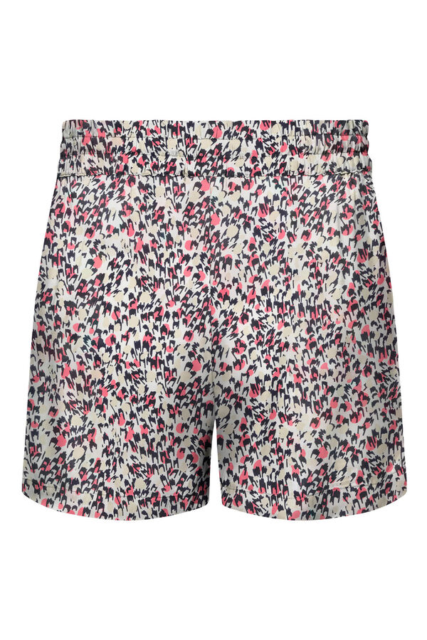 JDY Calções fluidos estampados branco