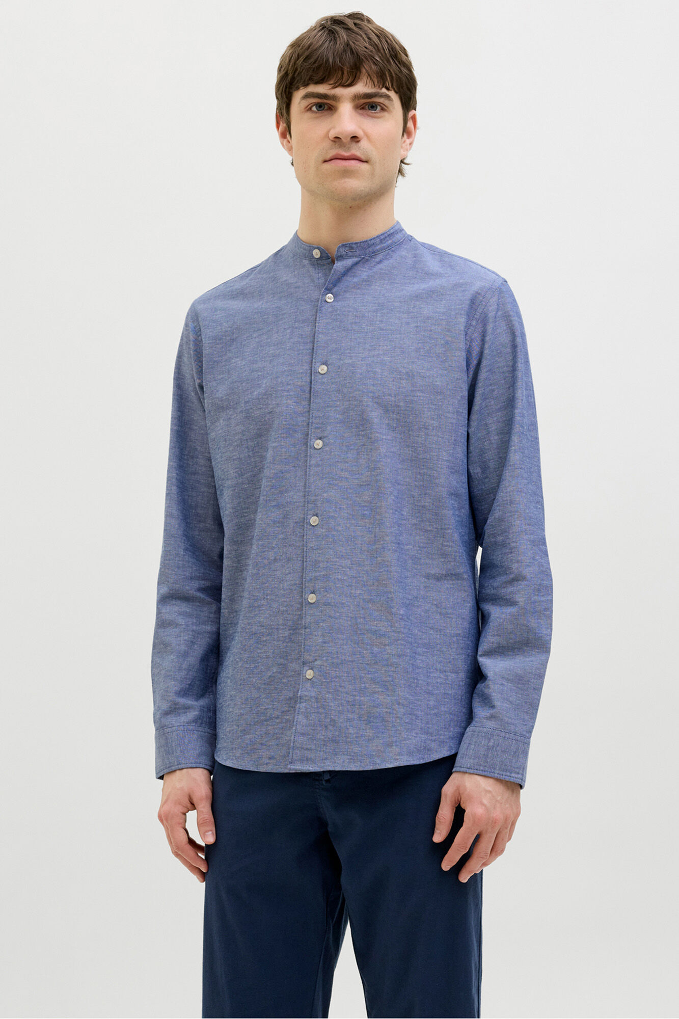 JJ REBEL Camisa cuello mao de lino