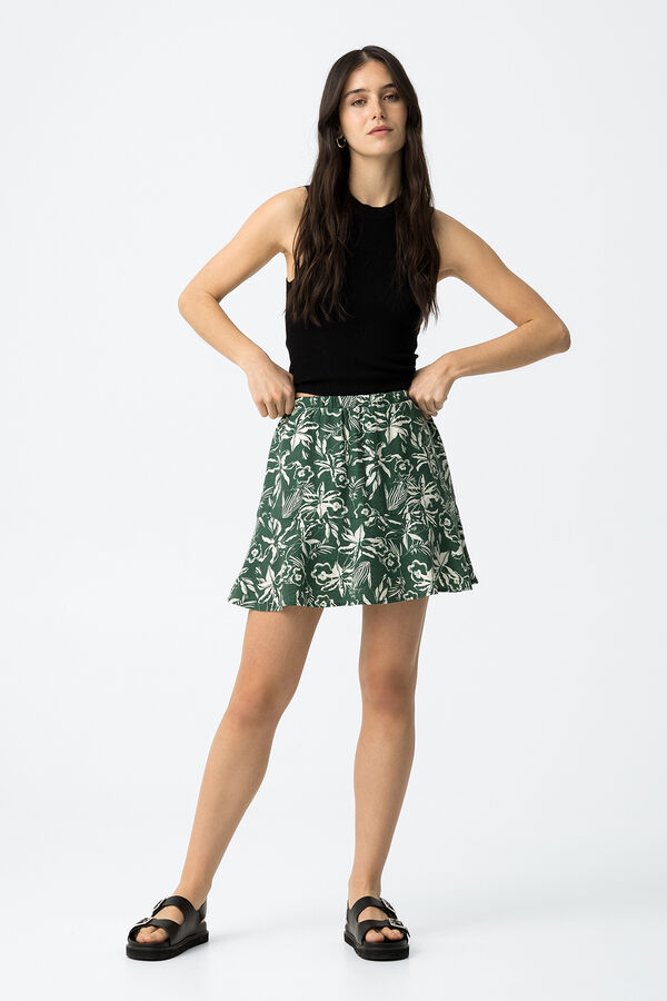 Tiffosi Saia estampado floral verde