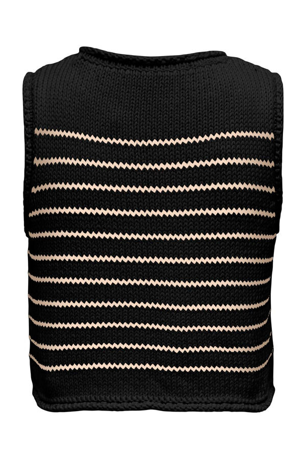 Only Top de punto de rayas negro
