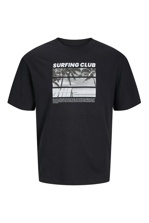 Jack & Jones Camiseta estampada com caimento relaxado preto