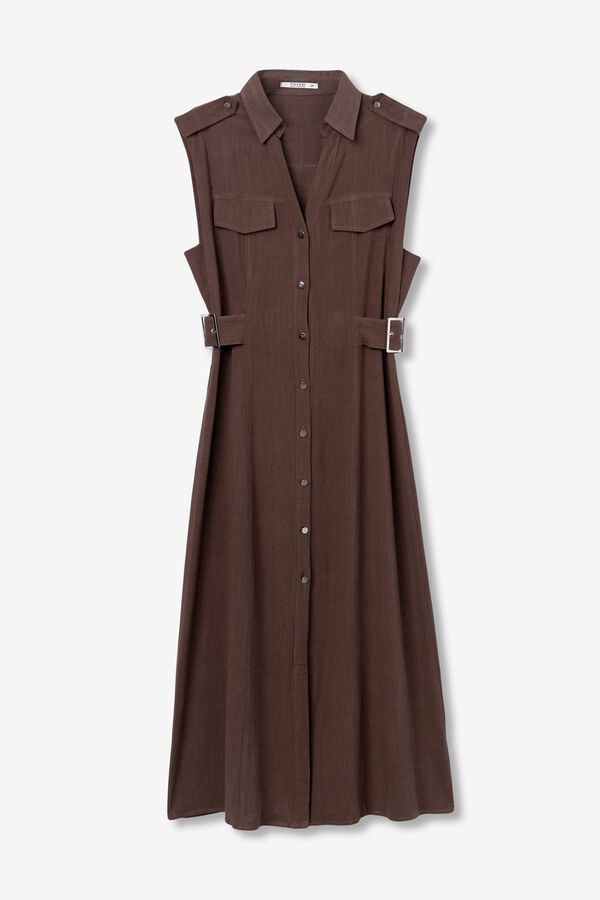Tiffosi Vestido sin mangas marr&oacute;n
