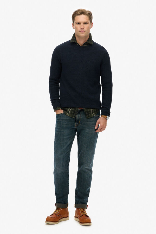 Superdry Jersey cuello redondo azul