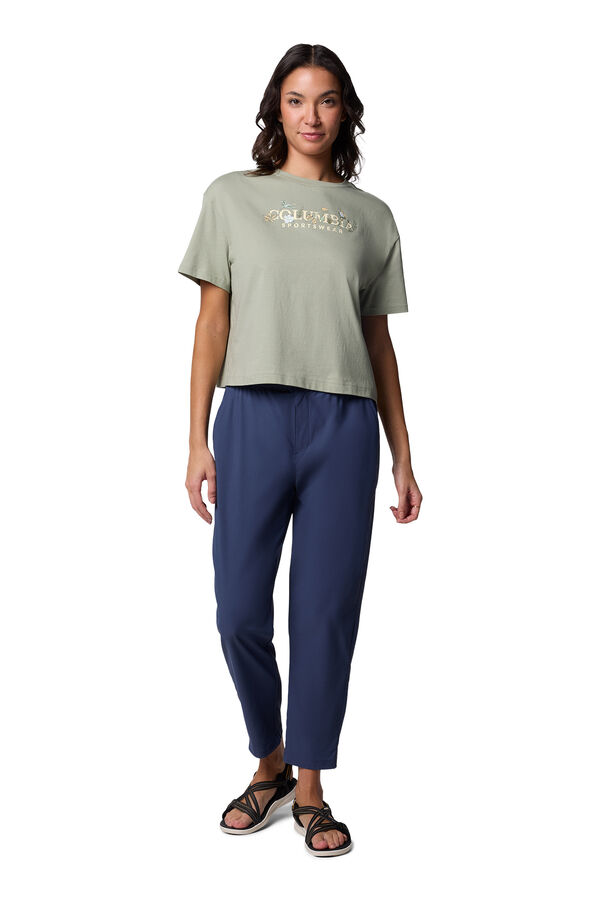 Columbia Columbia Camiseta feminina Rolling Bend™ com estampado Relaxed ajuste bege