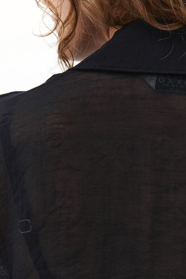 Oxxo Camisa de mangas bufantes preto