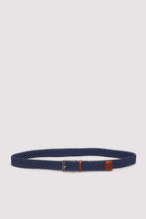 Springfield Cintur&oacute;n trenzado bicolor azul