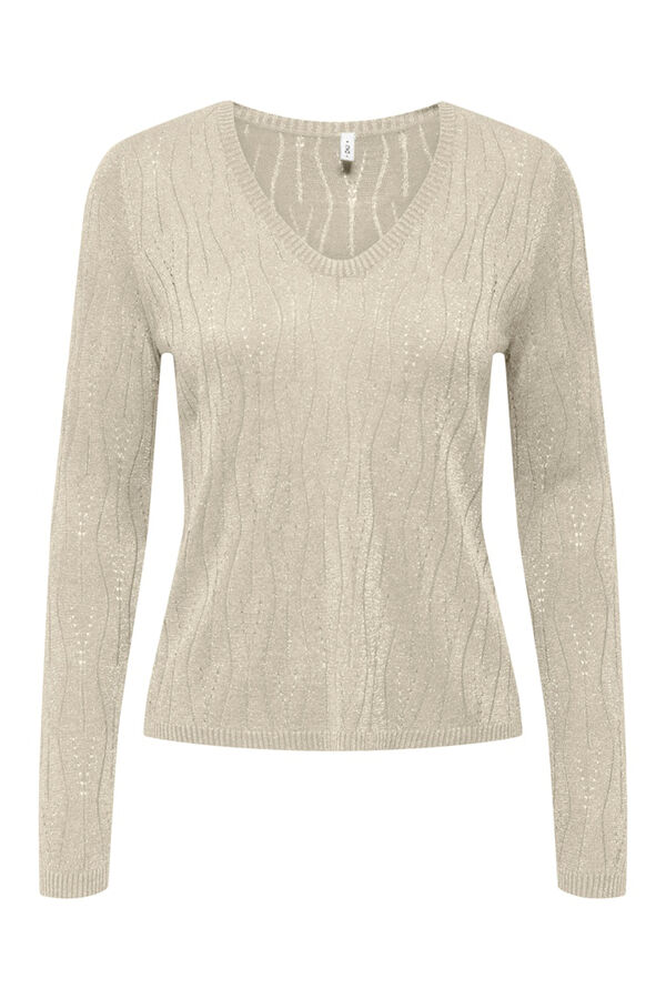 Only Camisola com lurex cinzento