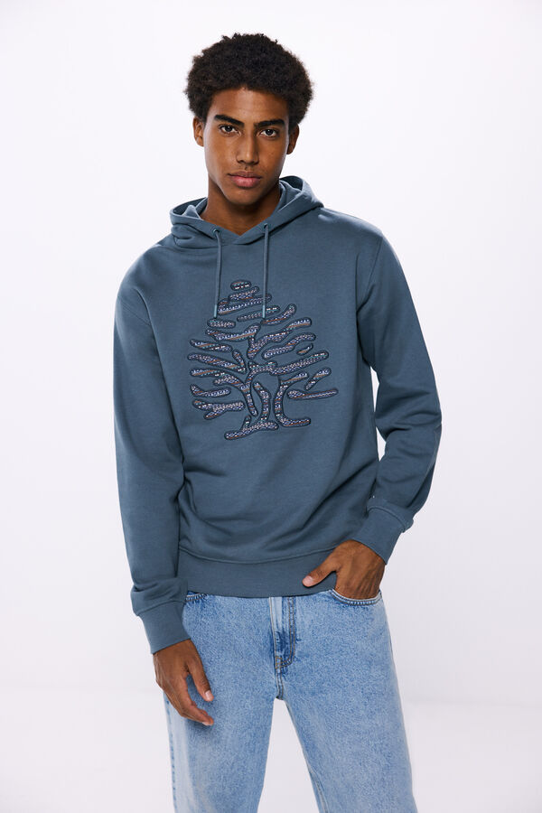 Springfield Sudadera &aacute;rbol capucha azul